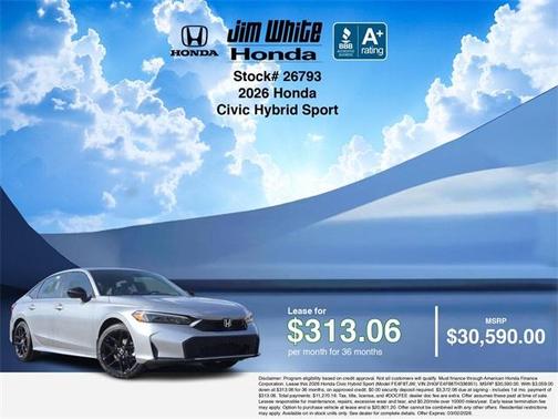 2026 Honda Civic Hybrid Sport