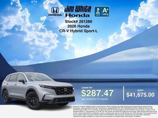 Solar Silver Metallic 2026 Honda CR-V Hybrid Sport-L