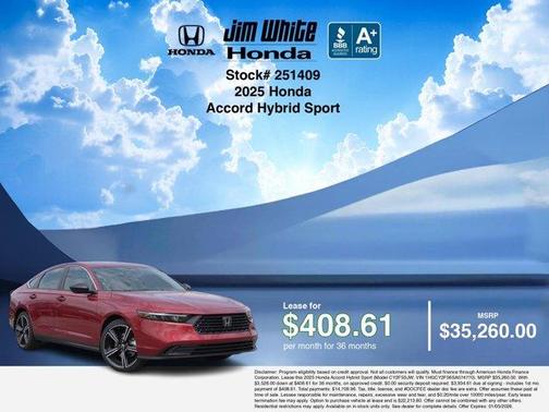 2025 Honda Accord Hybrid Sport