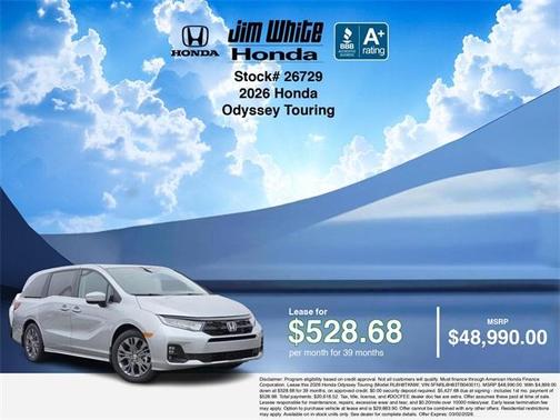 2026 Honda Odyssey Touring