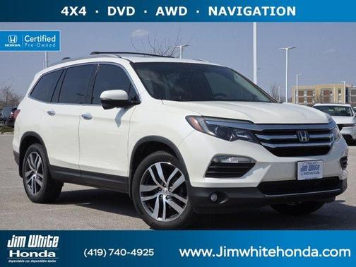 Diamond White Pearl 2017 Honda Pilot Touring