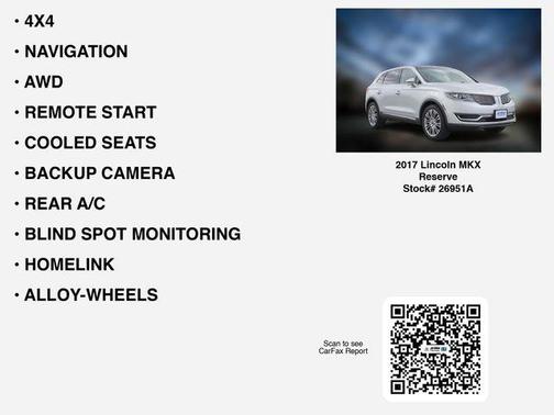 White Platinum Clearcoat Metallic 2017 Lincoln MKX Reserve