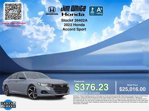 2022 Honda Accord 