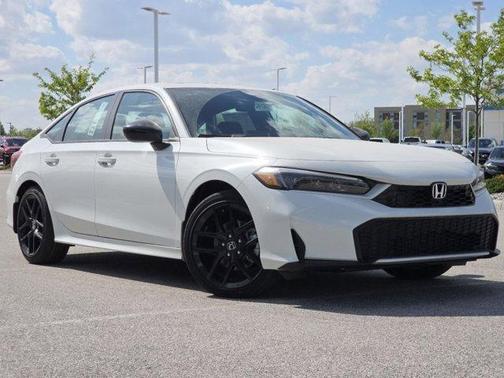 Platinum White Pearl 2026 Honda Civic Hybrid Sport