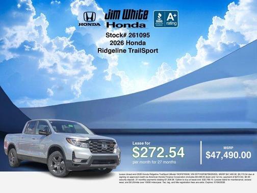 Solar Silver Metallic 2026 Honda Ridgeline TrailSport