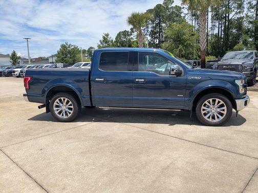 Blue 2017 Ford F-150 Lariat
