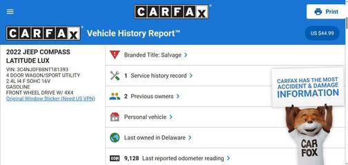 2022 Jeep Compass Latitude Lux