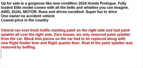 2024 Honda Prologue Elite AWD 4dr SUV