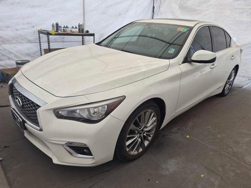 Pure White 2019 INFINITI Q50 3.0t LUXE