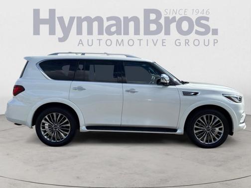 Moonstone White 2021 INFINITI QX80 SENSORY AWD