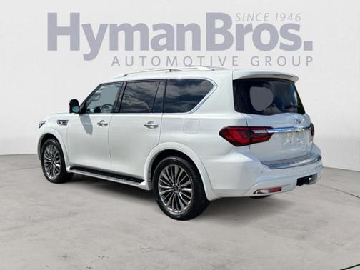 Moonstone White 2021 INFINITI QX80 SENSORY AWD