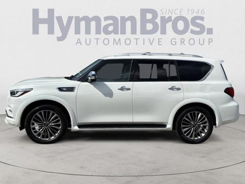 Moonstone White 2021 INFINITI QX80 SENSORY AWD