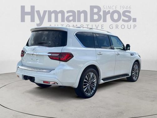 Moonstone White 2021 INFINITI QX80 SENSORY AWD