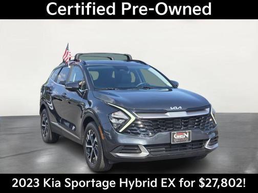 Gravity Gray 2023 Kia Sportage Hybrid EX