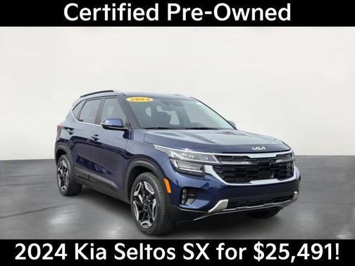 Dark Ocean Blue 2024 Kia Seltos SX Turbo