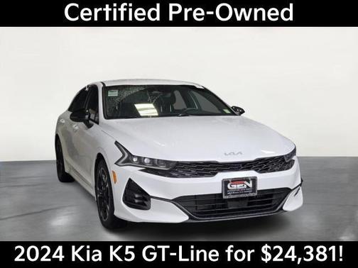 Glacial White Pearl 2024 Kia K5 GT-Line