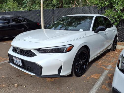 Platinum White Pearl 2025 Honda Civic Hybrid