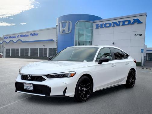 Platinum White Pearl 2025 Honda Civic Hybrid
