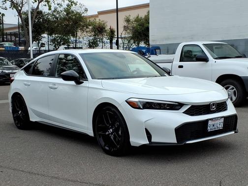 Platinum White Pearl 2025 Honda Civic Hybrid