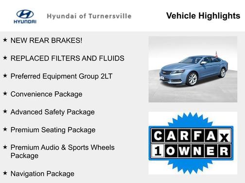 Topaz Metallic 2015 Chevrolet Impala 2LT