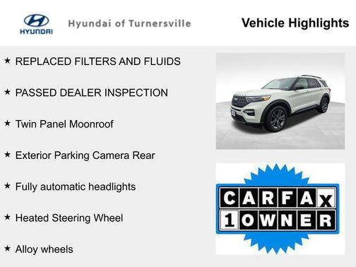 Star White Metallic Tri-Coat 2021 Ford Explorer XLT