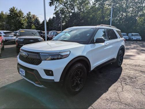 Star White Metallic Tri-Coat 2023 Ford Explorer Timberline
