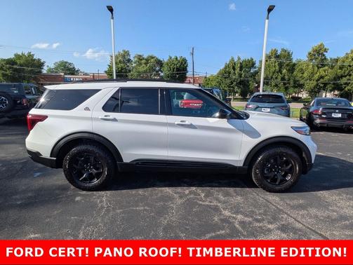 Star White Metallic Tri-Coat 2023 Ford Explorer Timberline