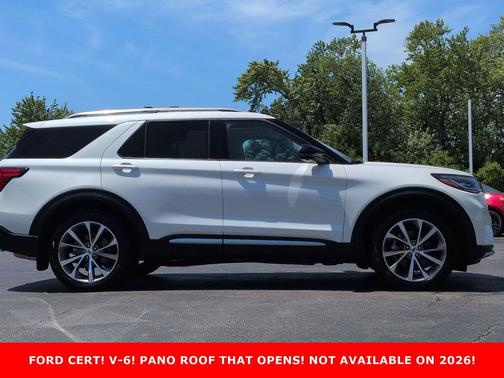 STAR WHITE MET TRI-COAT 2025 Ford Explorer Platinum