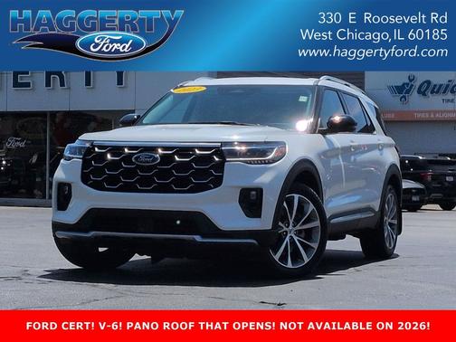 STAR WHITE MET TRI-COAT 2025 Ford Explorer Platinum