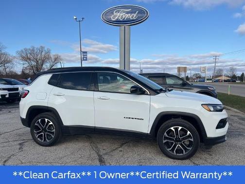 Bright White Clearcoat 2023 Jeep Compass LIMITED