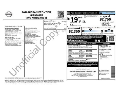 2016 Nissan Frontier S