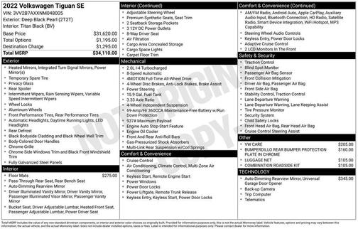 2022 Volkswagen Tiguan 2.0T SE 4MOTION