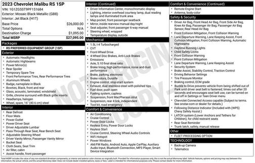 2023 Chevrolet Malibu FWD RS