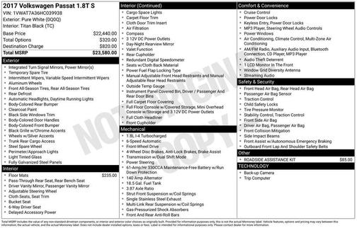 2017 Volkswagen Passat 1.8T S