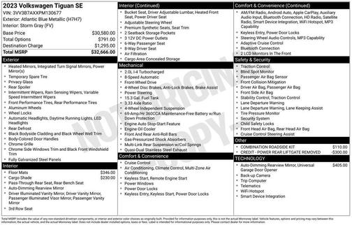 2023 Volkswagen Tiguan 2.0T SE