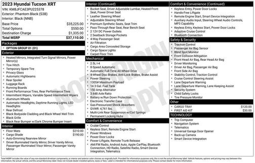 Phantom Black 2023 Hyundai TUCSON XRT