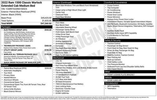 2022 RAM 1500 Classic Warlock Quad Cab 4x4 6'4' Box