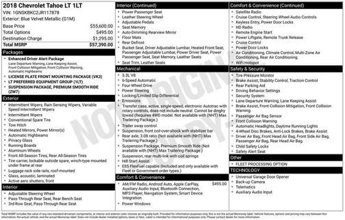 2018 Chevrolet Tahoe LT