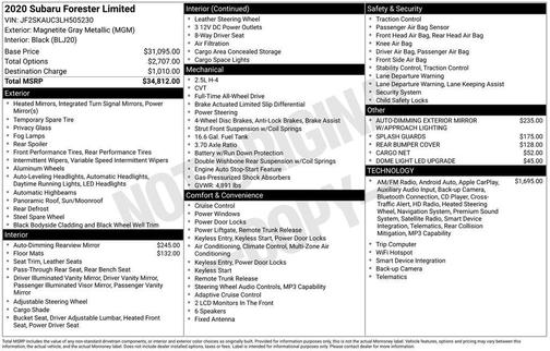 2020 Subaru Forester Limited