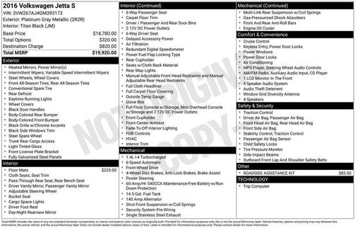 2016 Volkswagen Jetta 1.4T S