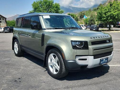 Pangea Green Metallic 2023 Land Rover Defender 110 SE