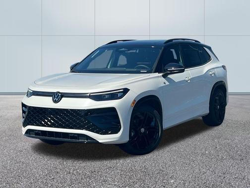 OPAL WHITE PEARL W/DEEP BLACK 2026 Volkswagen Tiguan 2.0T SE R-Line Black