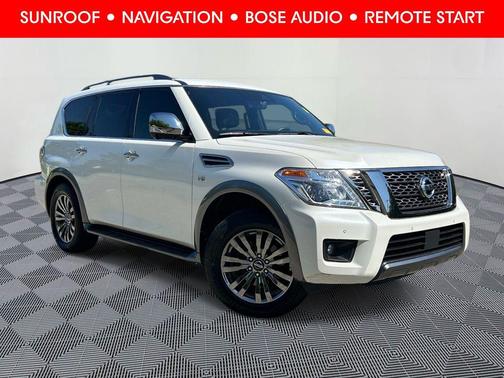 Pearl White 2018 Nissan Armada Platinum