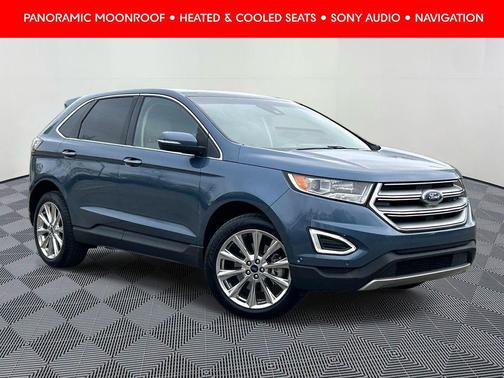 Blue Metallic 2018 Ford Edge Titanium