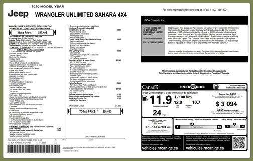 2020 Jeep Wrangler Unlimited Sahara