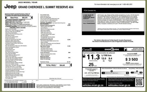 2025 Jeep Grand Cherokee L Summit Reserve