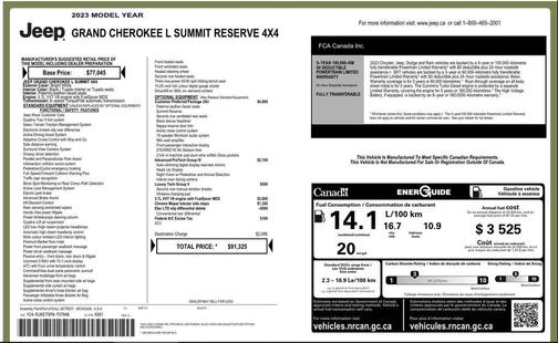 2023 Jeep Grand Cherokee L Summit Reserve