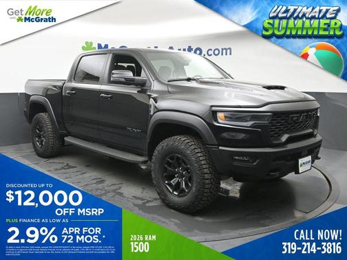 Diamond Black Crystal Pearlcoat 2026 RAM 1500 RHO Crew Cab 4x4 5'7' Box