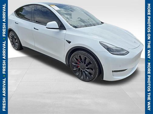 Pearl White Multi-Coat 2022 Tesla Model Y Performance Dual Motor All-Wheel Drive