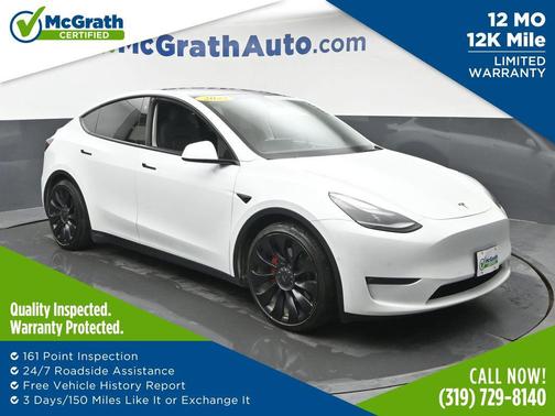 Pearl White Multi-Coat 2022 Tesla Model Y Performance Dual Motor All-Wheel Drive